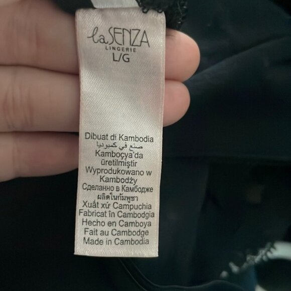 La Senza black camisole lace corset top size L - Picture 3 of 4